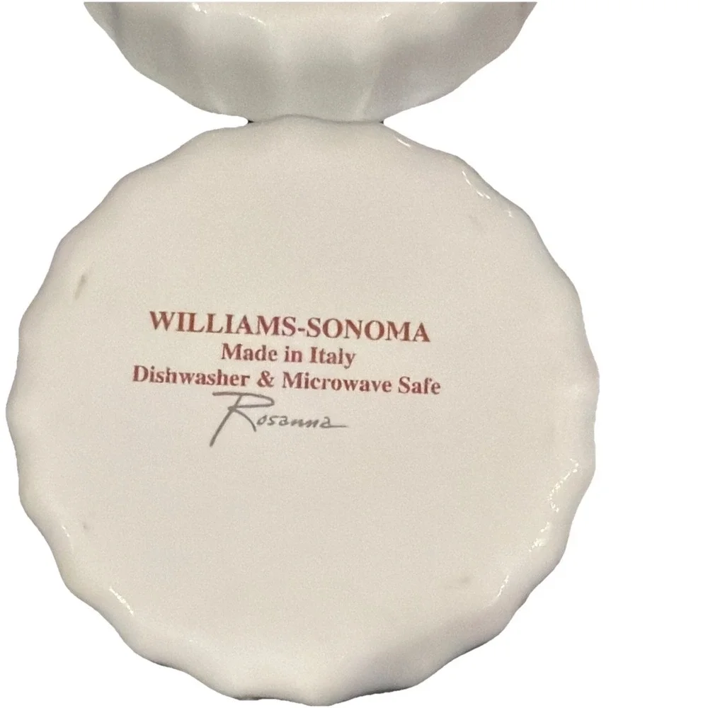 Vtg Williams Sonoma 6‎ Harvest Market Fruit Tart Ramekins Rosanna Made Italy 4
